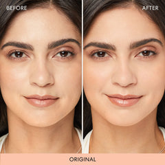 bareMinerals Mineral Veil being applied with brush for longer makeup wear