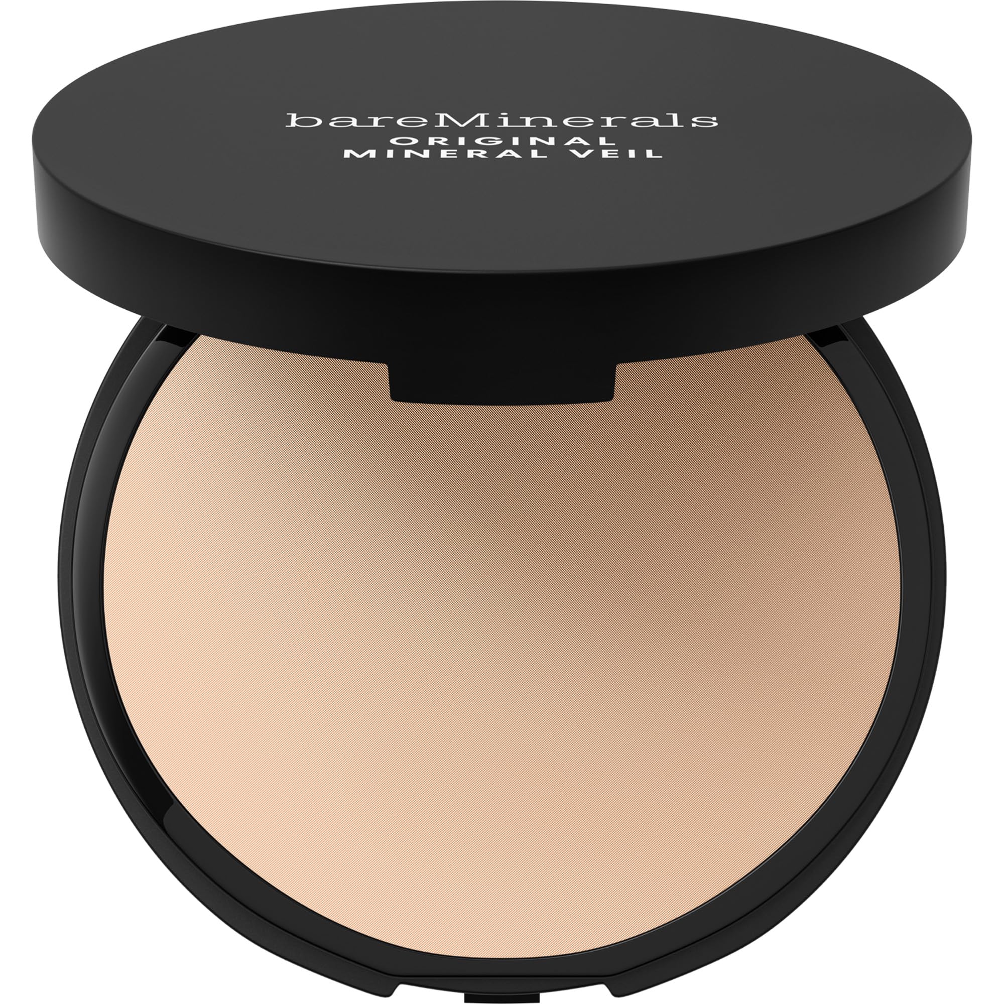 bareMinerals compact front view showing sleek packaging and easy portability benefit