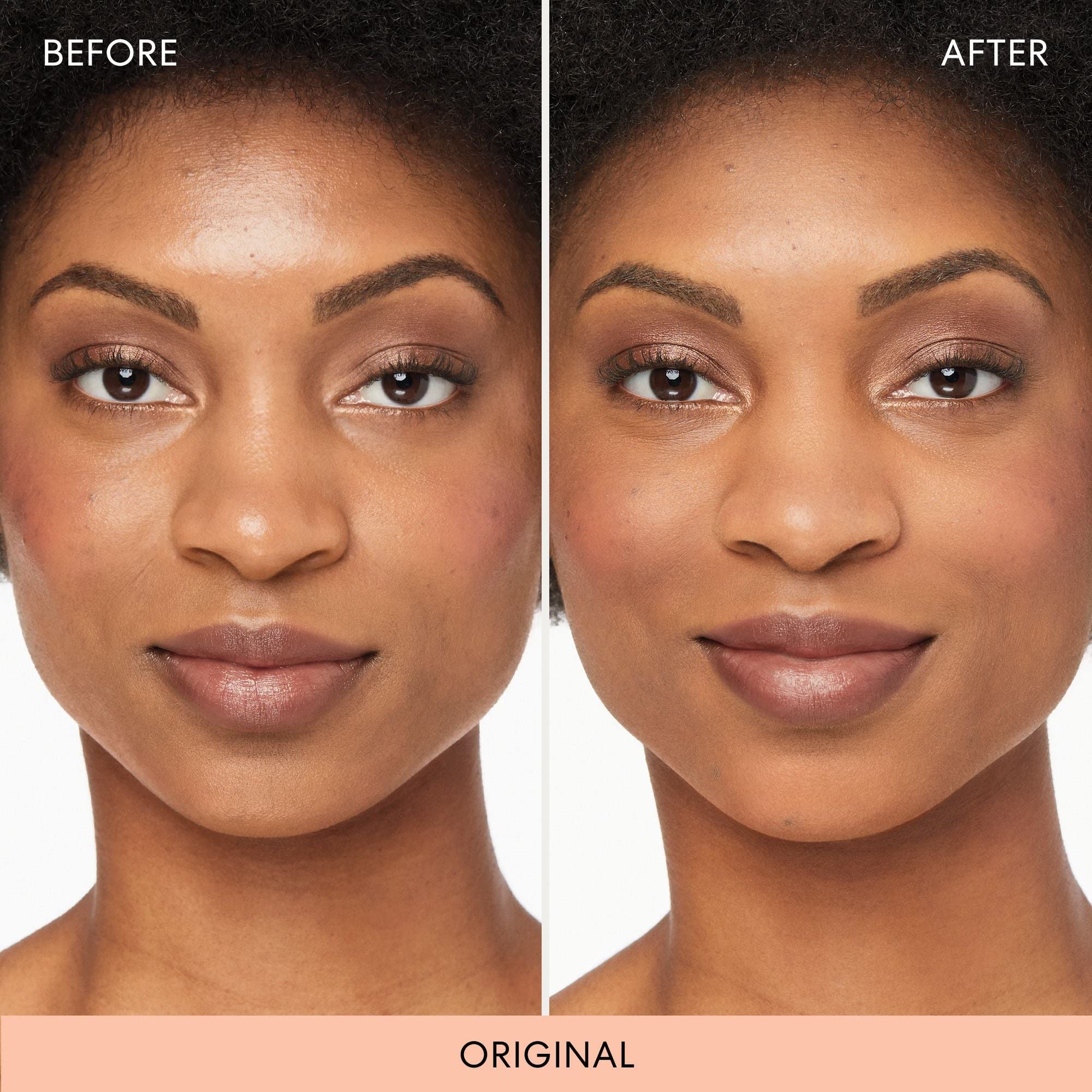 bareMinerals Mineral Veil size comparison showing travel-friendly scale and portability