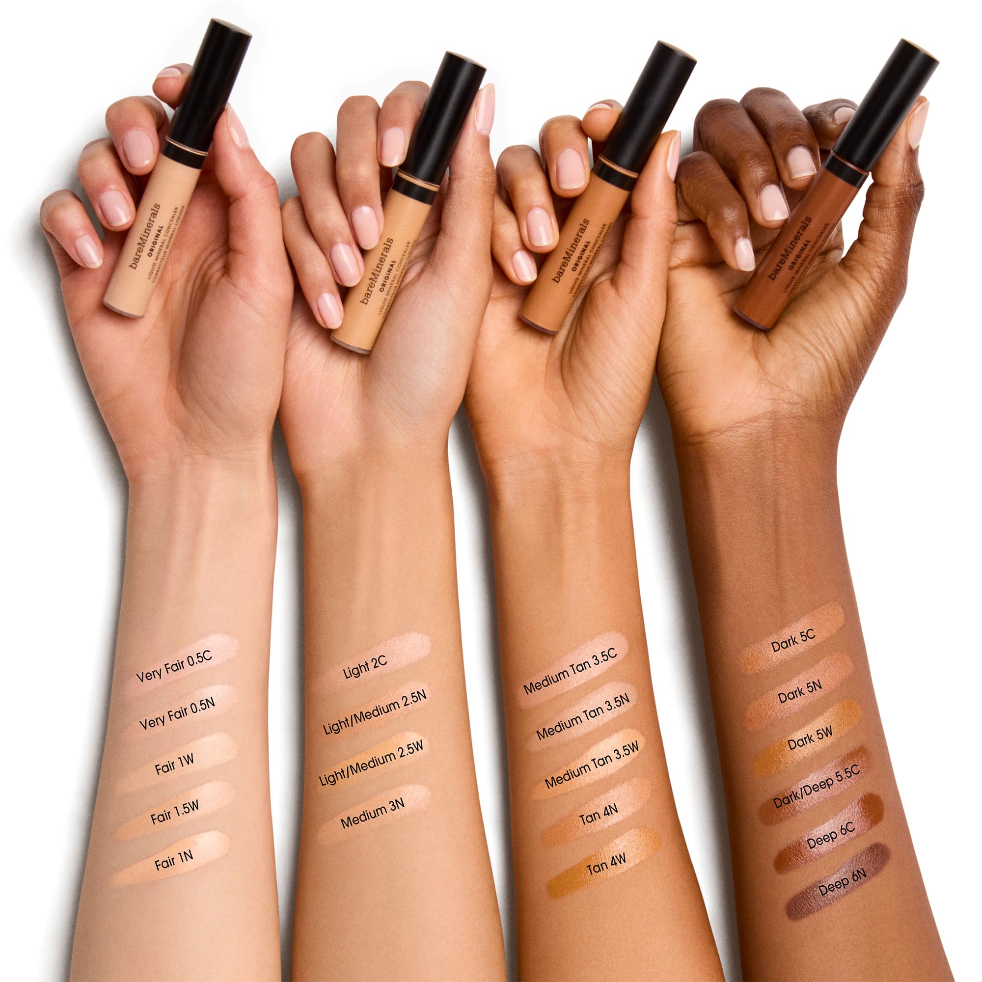 bareMinerals concealer on vanity with mirror showing daily routine and polished finish