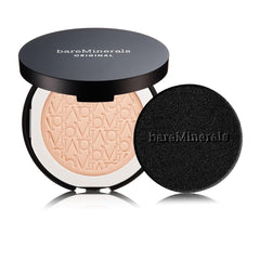 bareMinerals compact front view showing sleek packaging and clean finish benefit