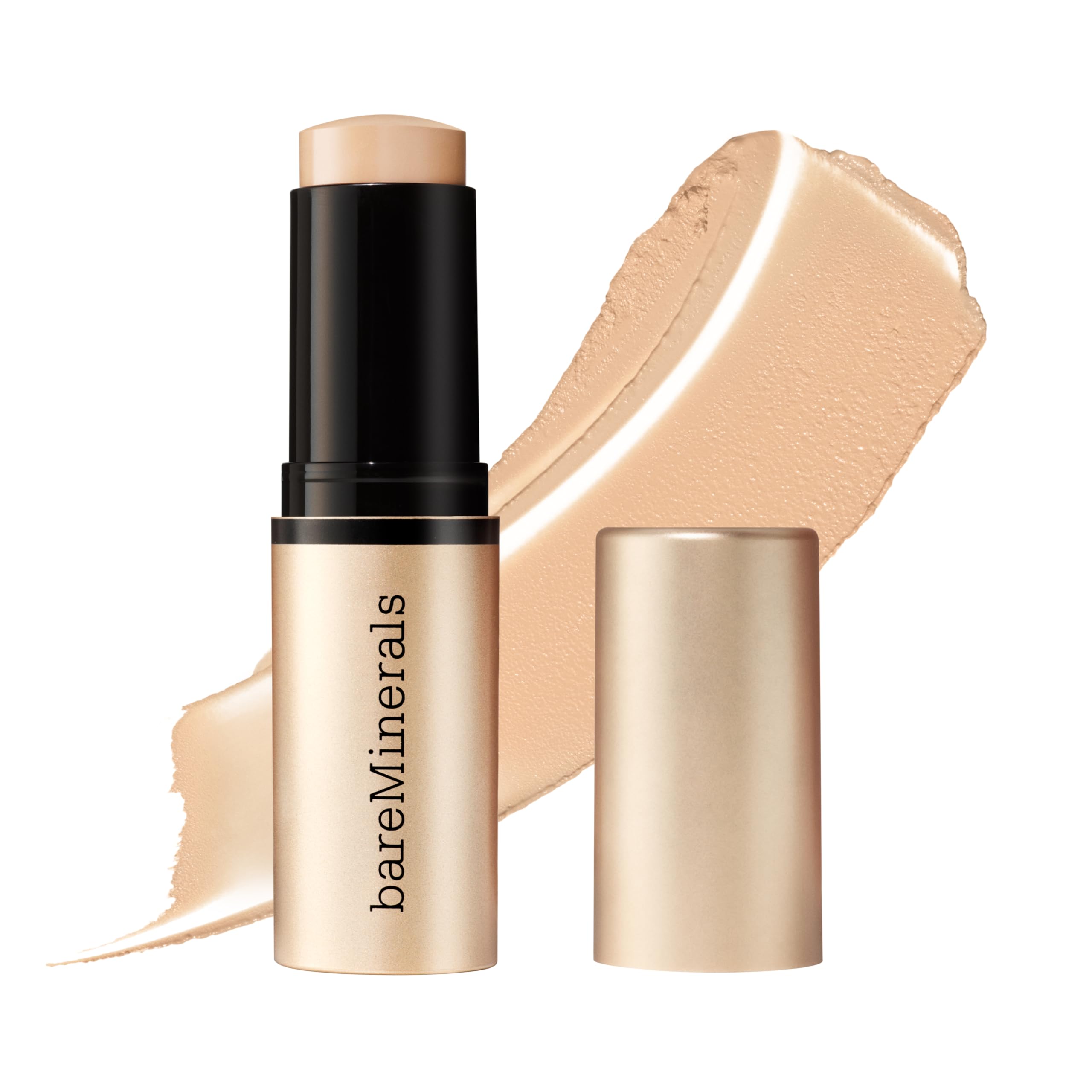 bareMinerals front packaging showing AI Bamboo 5.5 shade and benefit of portable coverage