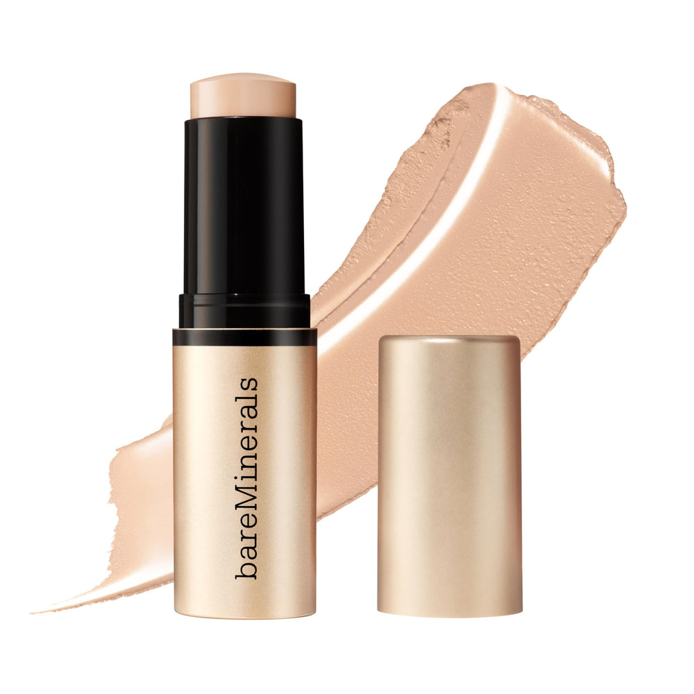bareMinerals stick front view showing shade AJ Ginger 06 and easy portability benefit