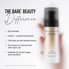 bareMinerals texture on skin showing smooth matte finish benefit