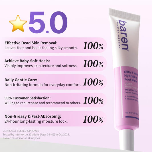 Baren open tube texture close-up showing silky, fast-absorbing cream
