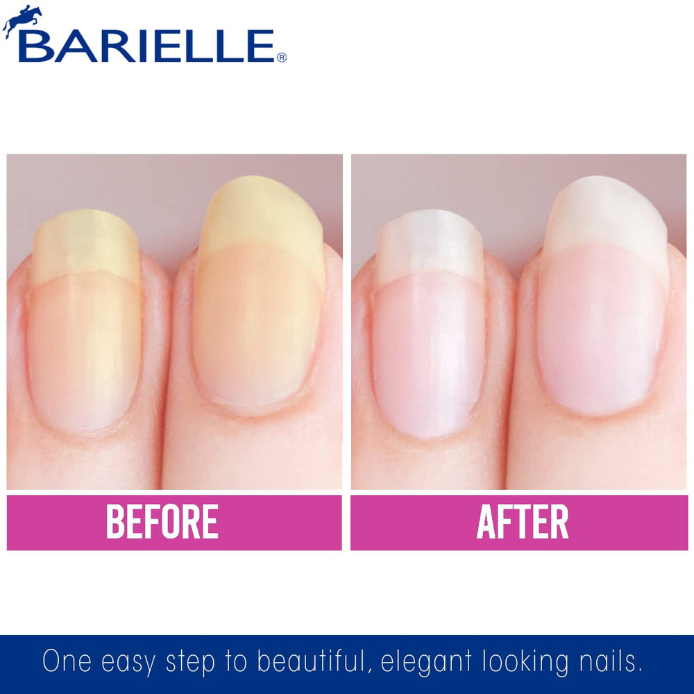 BARIELLE before and after nails comparison demonstrating restored color