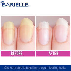 BARIELLE before and after nails comparison demonstrating restored color