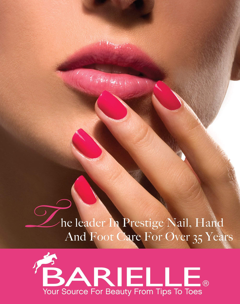 BARIELLE application at cuticle showing targeted nail nourishment