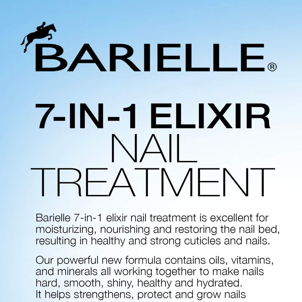 BARIELLE clear elixir on nail providing smooth glossy finish