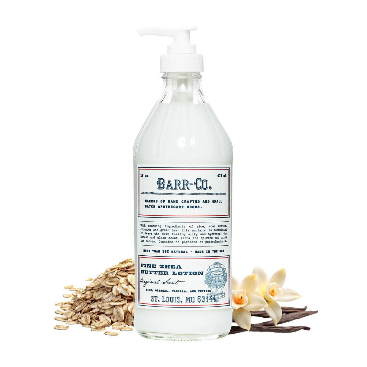 BARR-CO front bottle view showing vintage glass and label – elegant display benefit