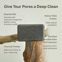 Barrel & Oak beside ruler showing 6 oz bar size and durability