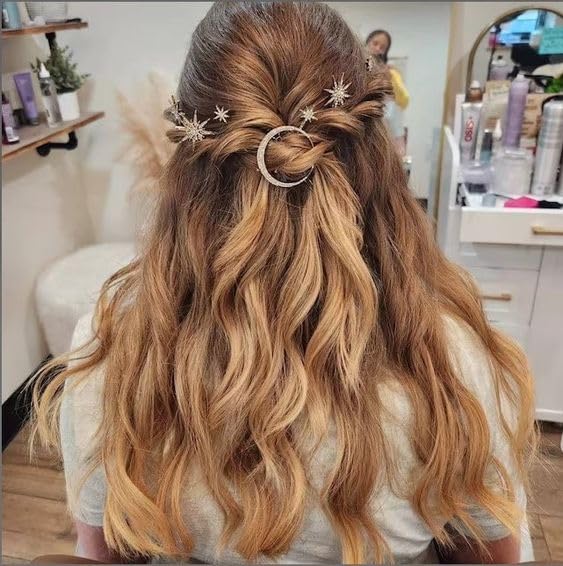 BARTOSI bridesmaid wearing clips in an updo conveying refined event-ready look