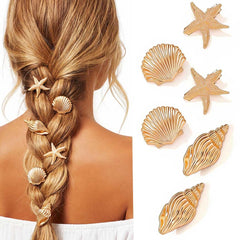 BARTOSI front view gold seashell clips showing polished finish and elegant look