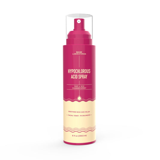 BASE LABORATORIES front label of 8 oz bottle showing product name and size, clear benefit