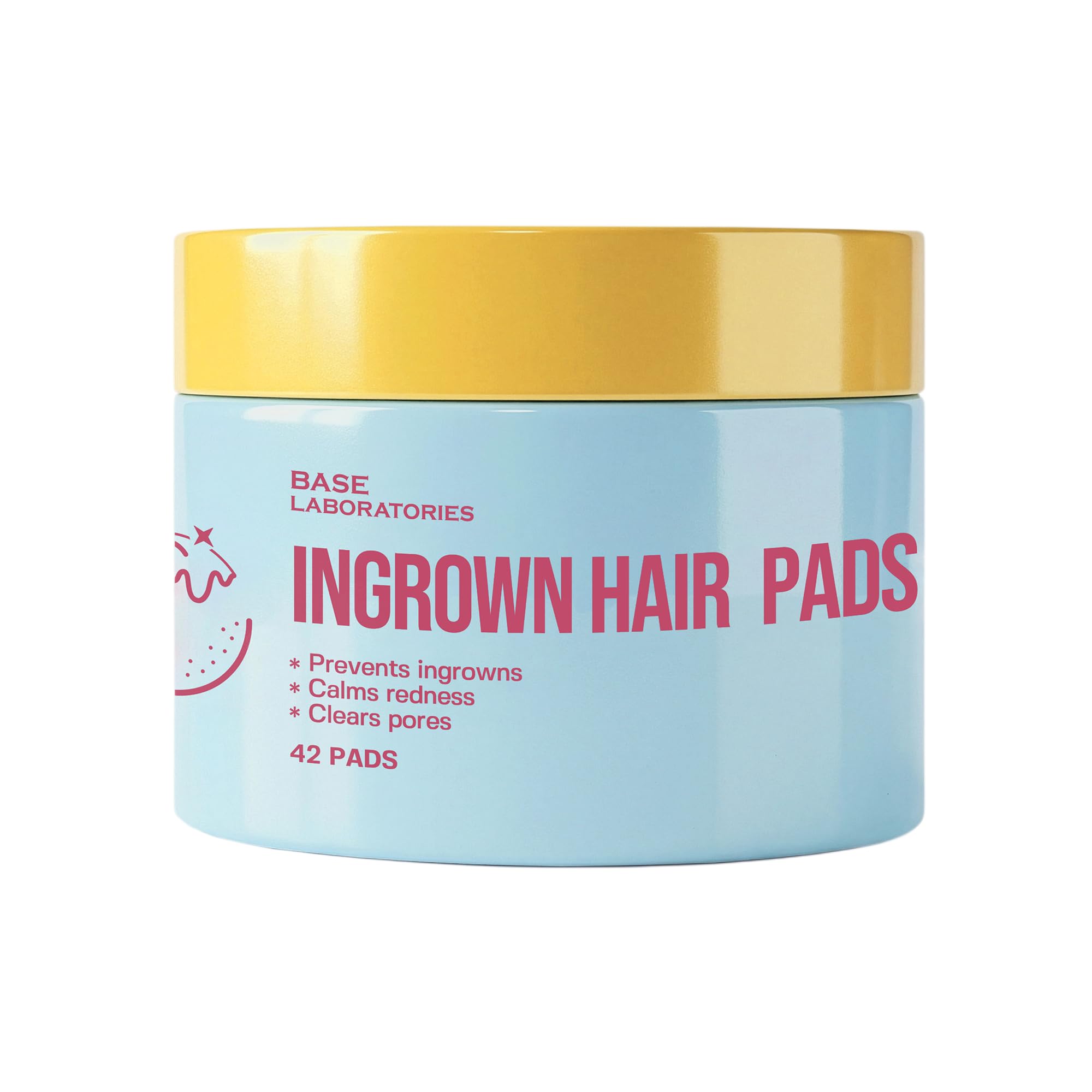 BASE LABORATORIES front packaging showing 42 pads and benefits