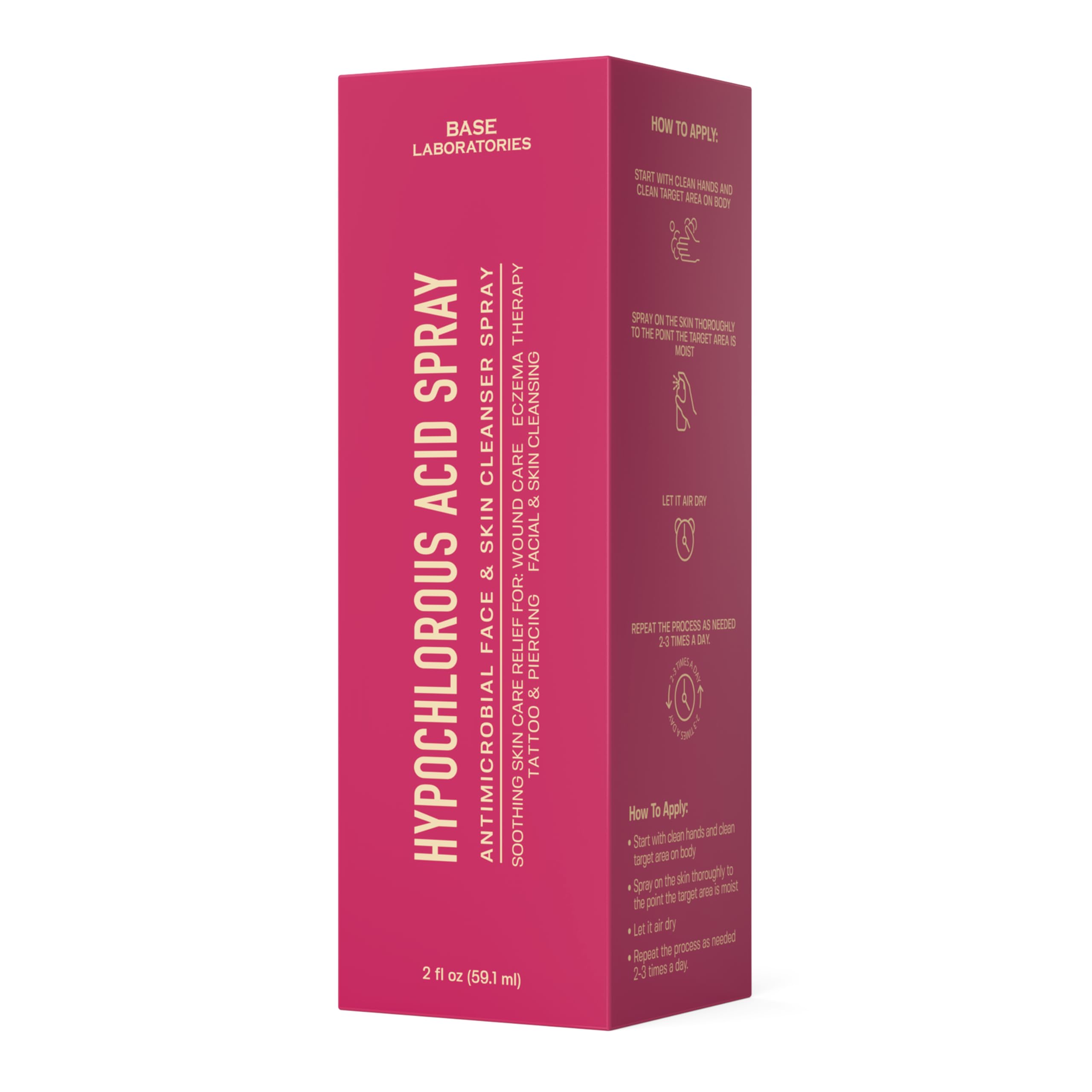 BASE LABORATORIES bottle on bathroom counter showing daily routine convenience benefit