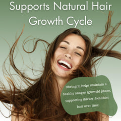 Applying Basic Ayurveda bhringraj oil to scalp to improve scalp nourishment
