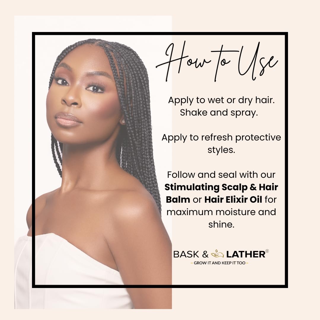 BASK & LATHER label close-up highlighting aloe and avocado ingredients benefit