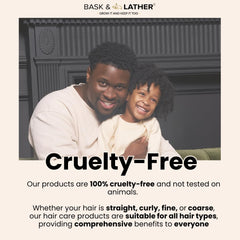 BASK & LATHER styled bathroom scene showing daily routine convenience benefit
