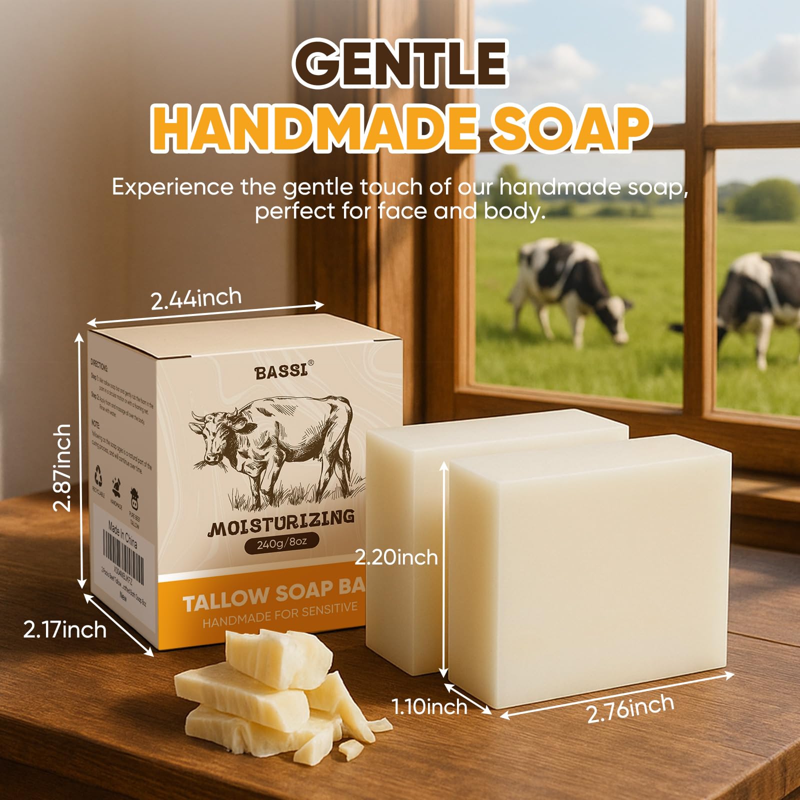 BASSI soap in bathroom setting conveying everyday lifestyle use and subtle aesthetics