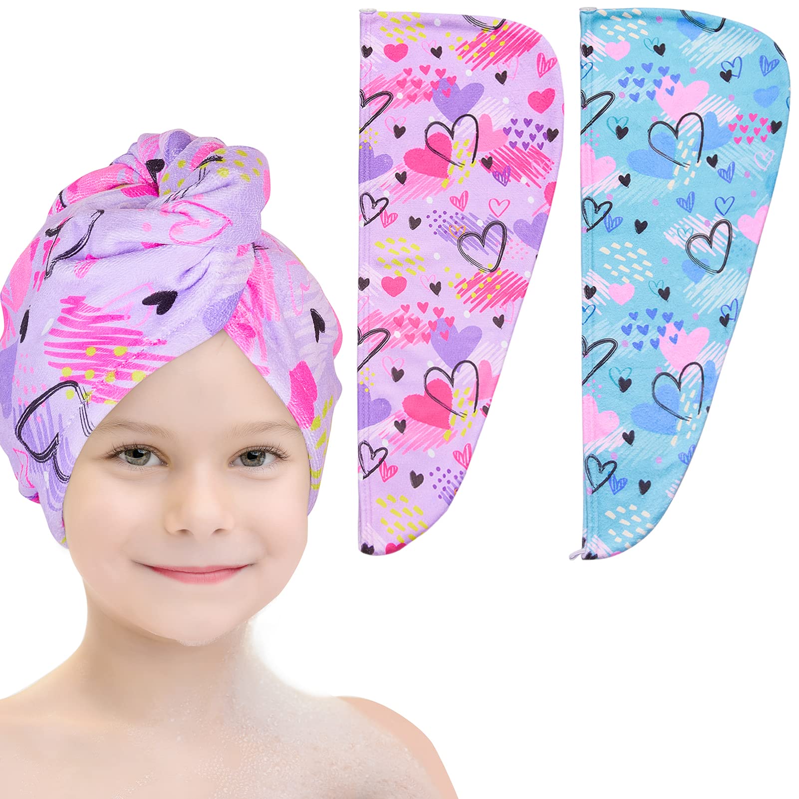 Basumee front view of two-pack wraps showing colors and prints for quick drying