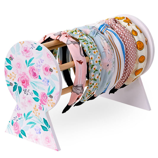 Basumee front packaging showing colorful headband display and tidy storage benefit