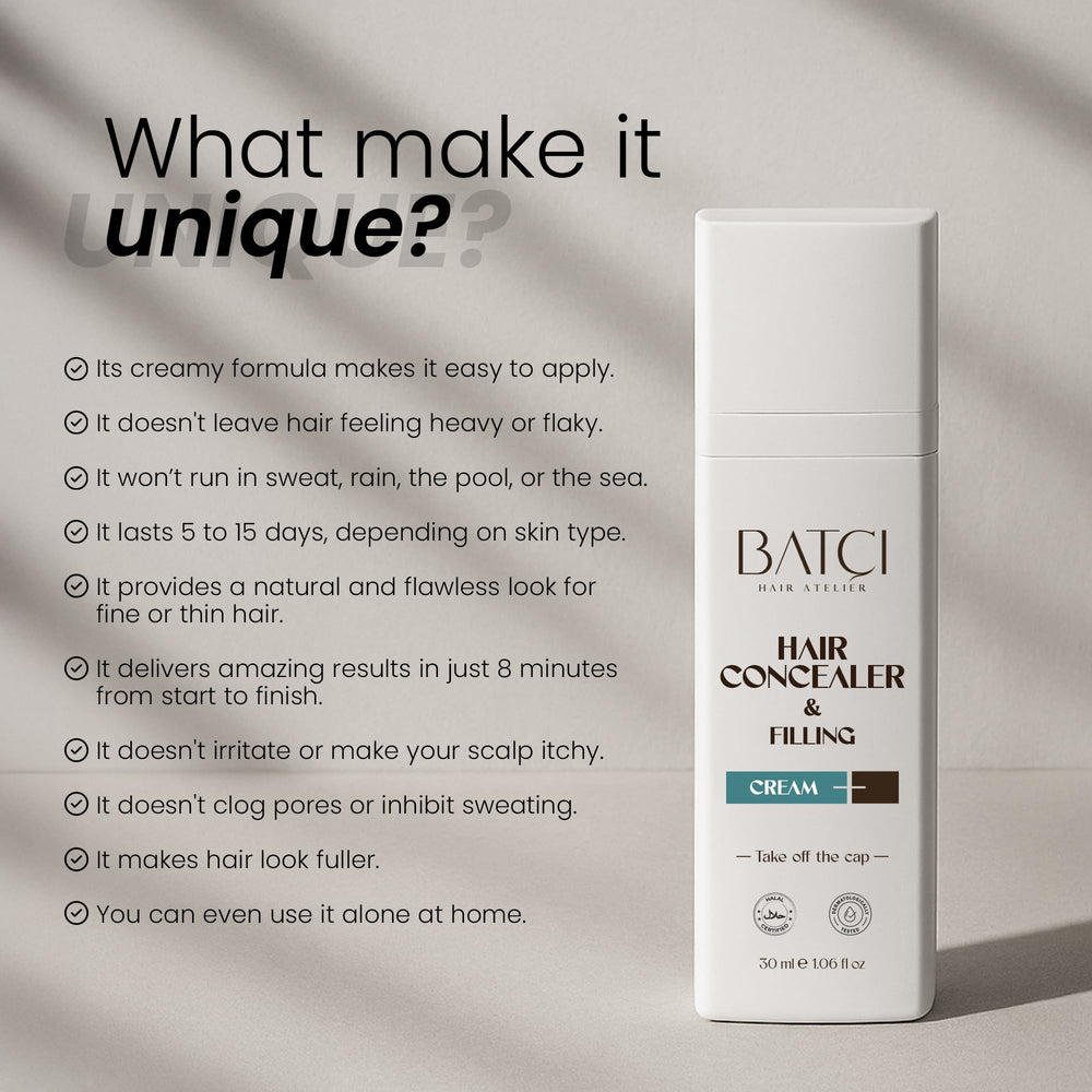 BATCI HAIR ATELIER 30ml beside coin for scale emphasizing portable convenience