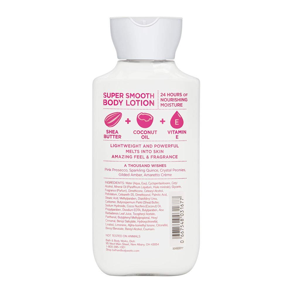Bath & Body Works lotion texture on hand demonstrating smooth absorption and long-lasting hydration