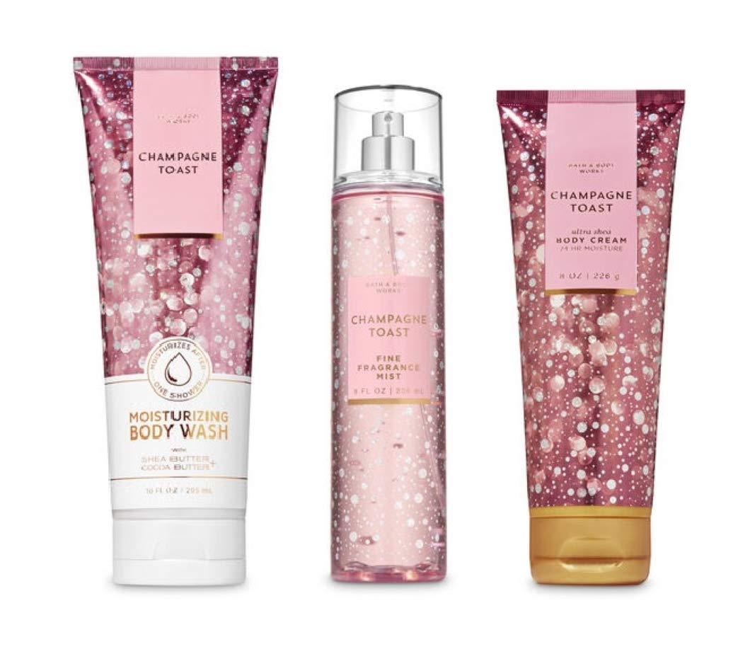 Bath & Body Works front packaging showing the three-piece gift set and elegant label