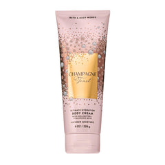 Bath & Body Works front packaging showing Champagne Toast jar and label for giftability