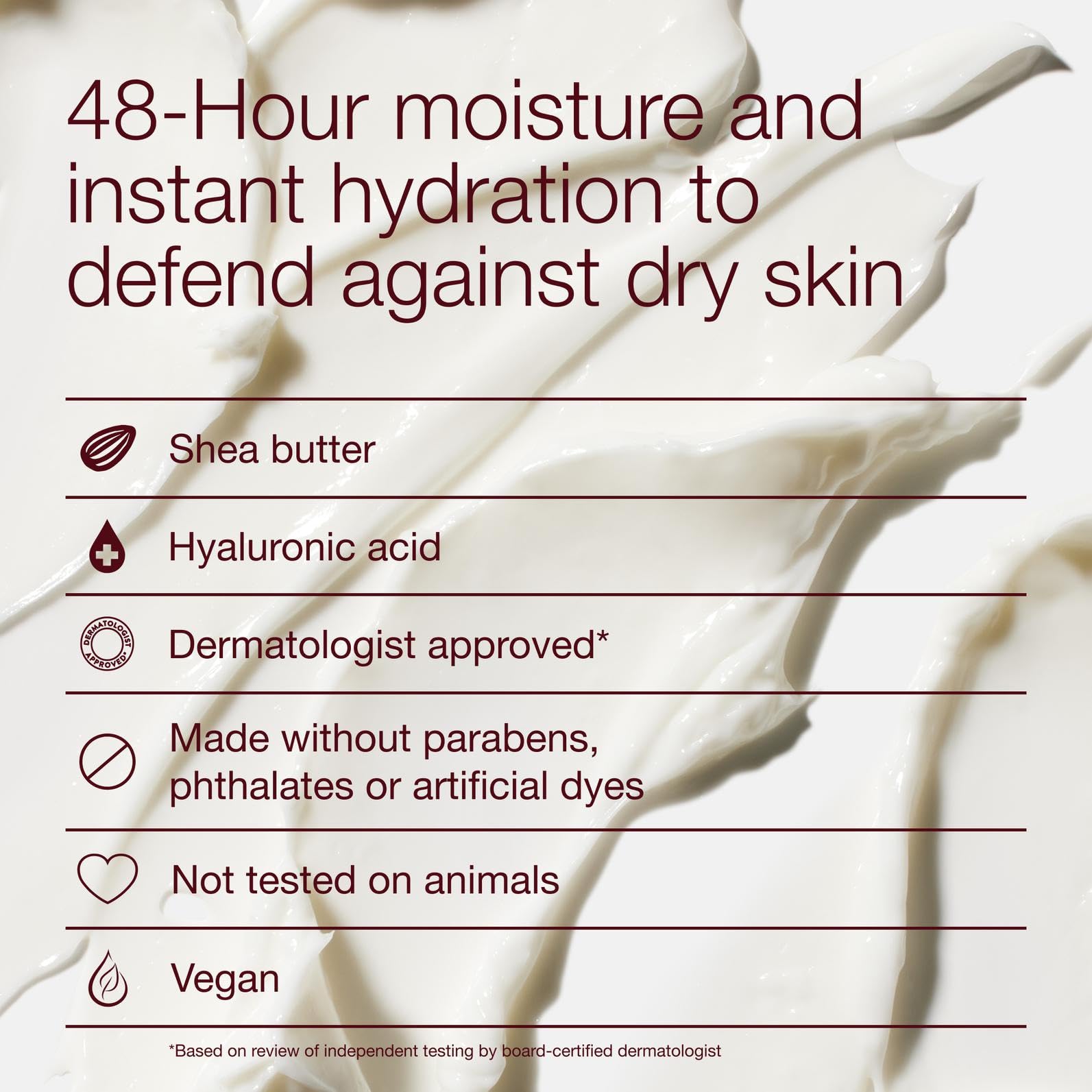 Bath & Body Works hand applying cream showing smooth absorption benefit