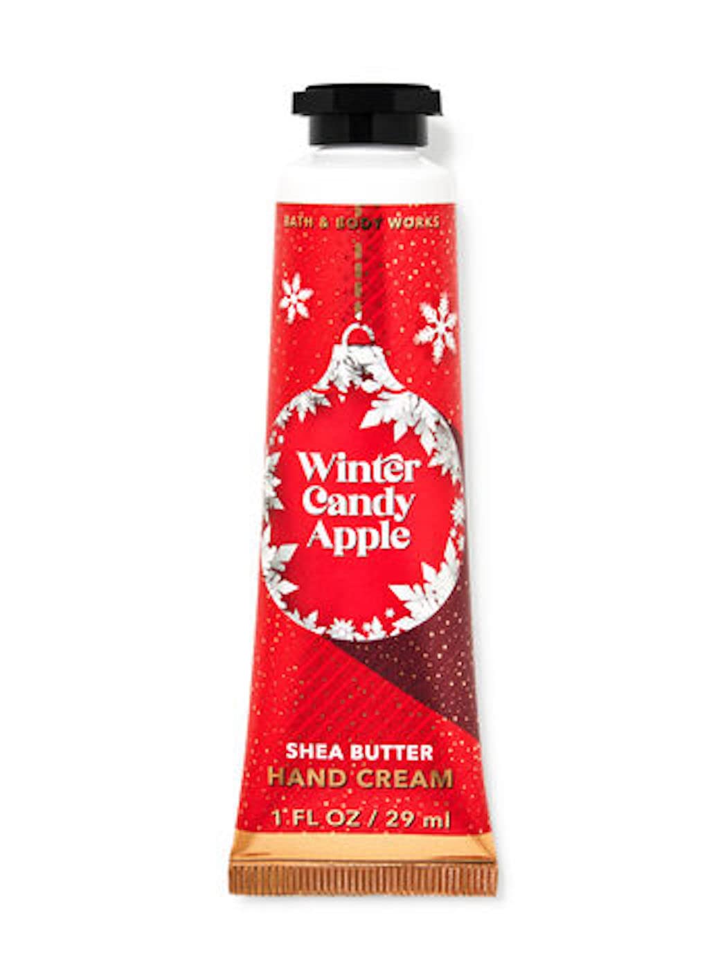 Bath & Body Works winter candy apple hand cream front view, portable moisture