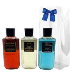 Bath & Body Works front packaging showing three 10 fl oz bottles and blue bow, great for gifting