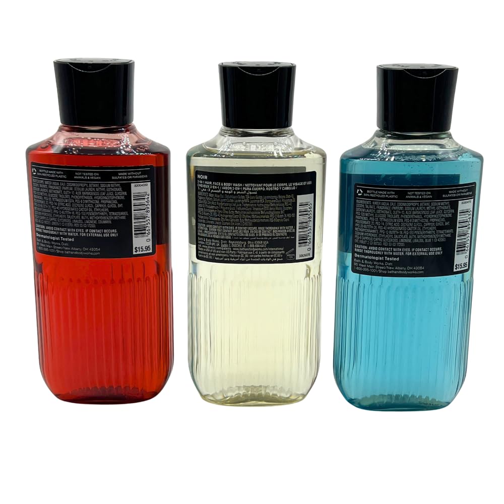 Bath & Body Works Ocean bottle placed on bathroom shelf showing fresh, coastal vibe