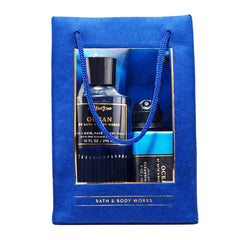 Bath & Body Works ocean gift set front packaging showing all four items and cohesive branding