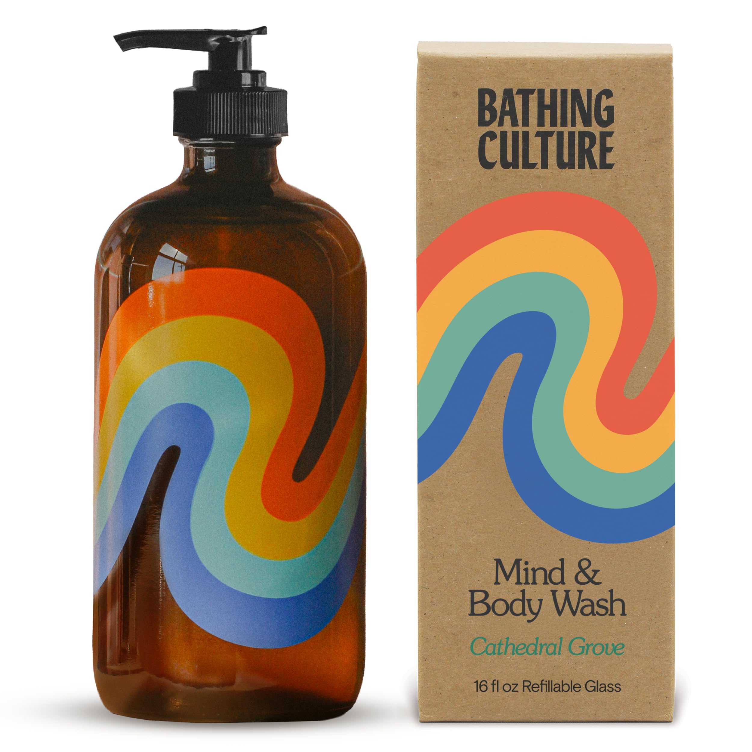 Bathing Culture front bottle view showing elegant label and glass benefit