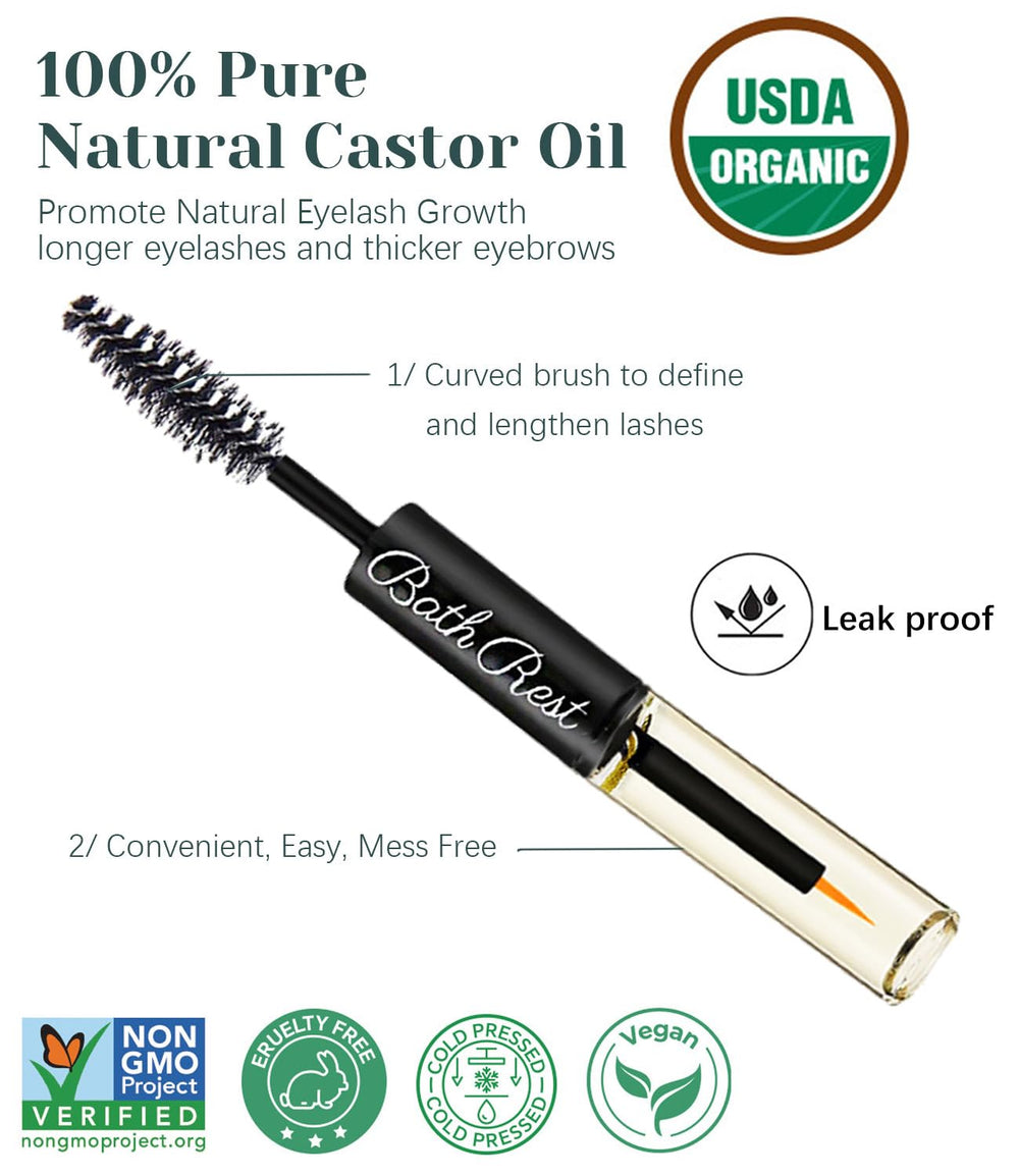 Bathrest wand combing through brows demonstrating fuller, groomed brow appearance