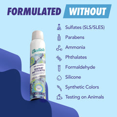 Batiste aerosol nozzle detail showing easy application and precise spray benefit