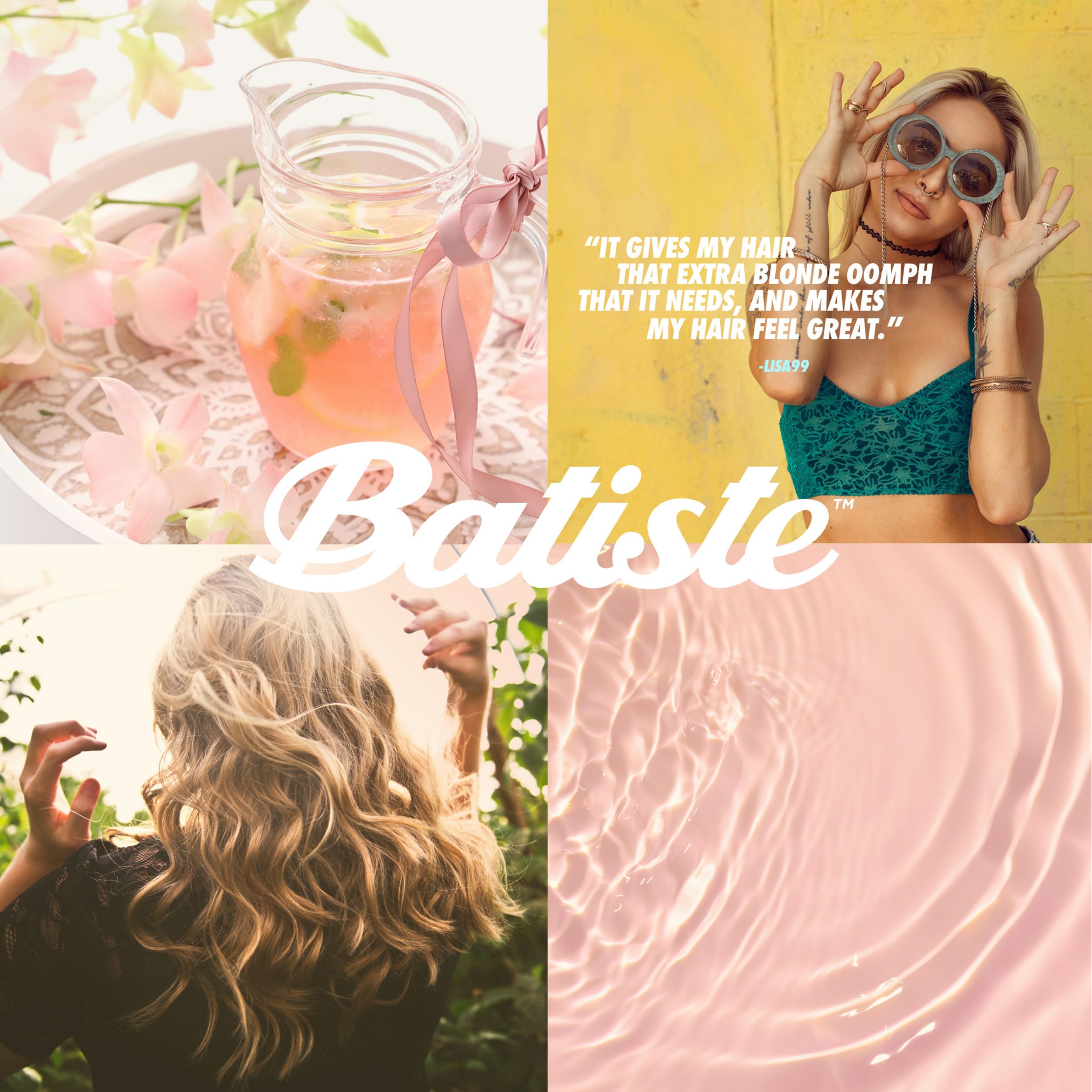 Batiste Blonde close-up of textured hair showing improved volume and grip