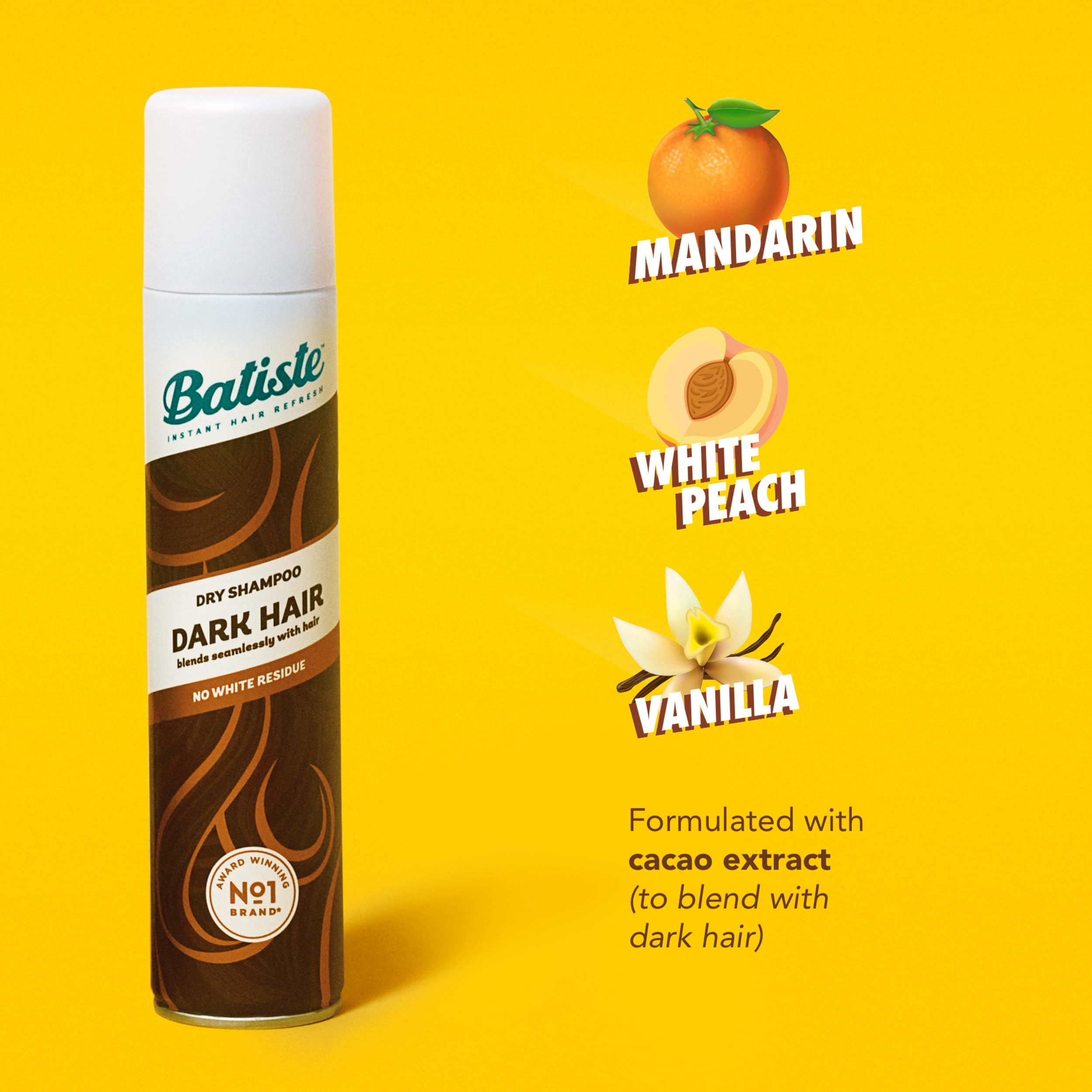 Batiste side label listing ingredients and benefits for informed shoppers