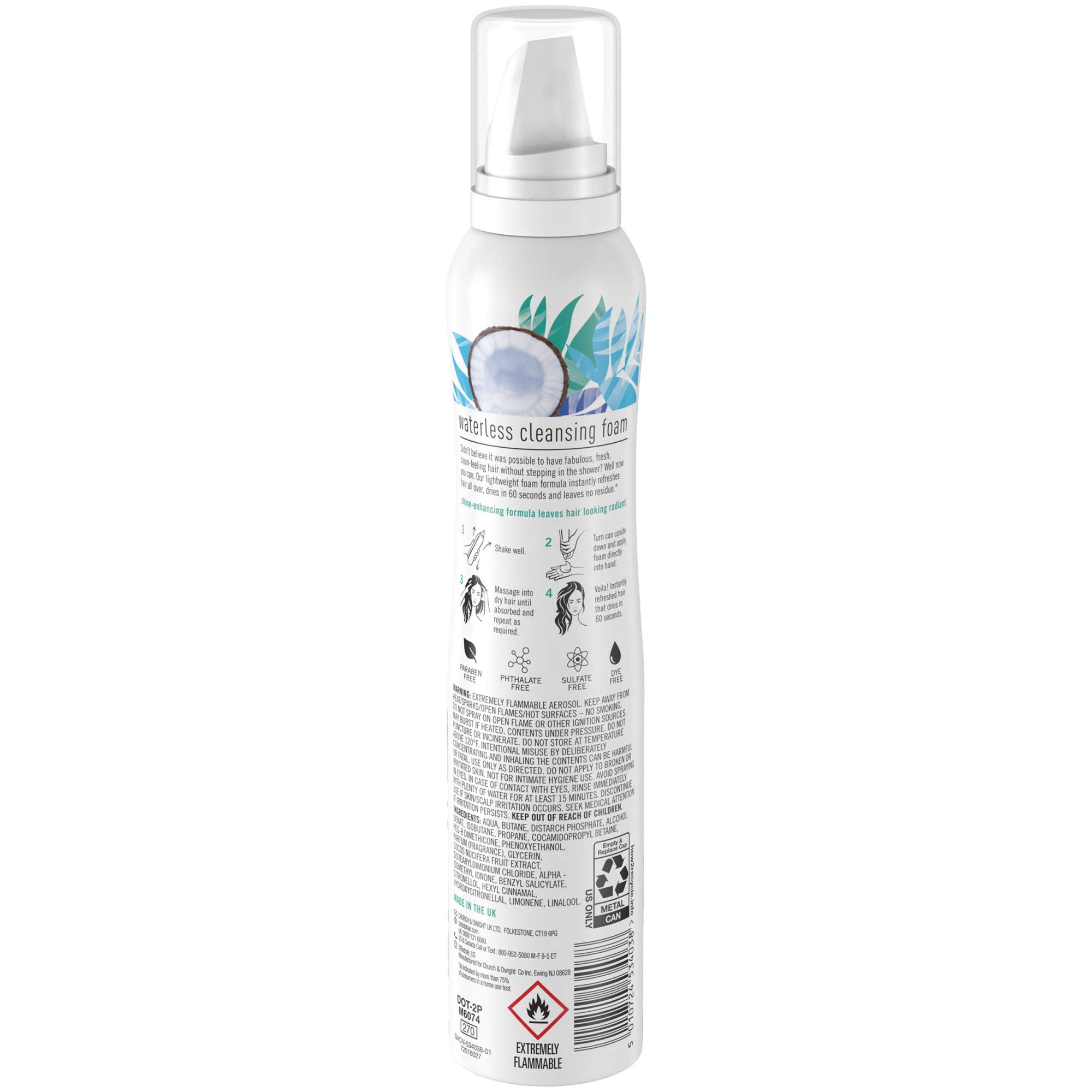 Batiste pump close-up dispensing foam for easy application benefit