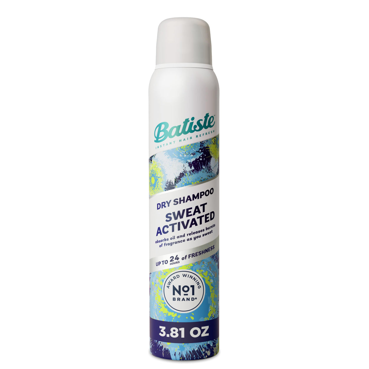 Batiste front can spray showing product branding and portability benefit