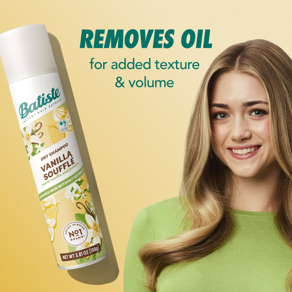 Batiste open can label visible, brand and scent clear for shoppers