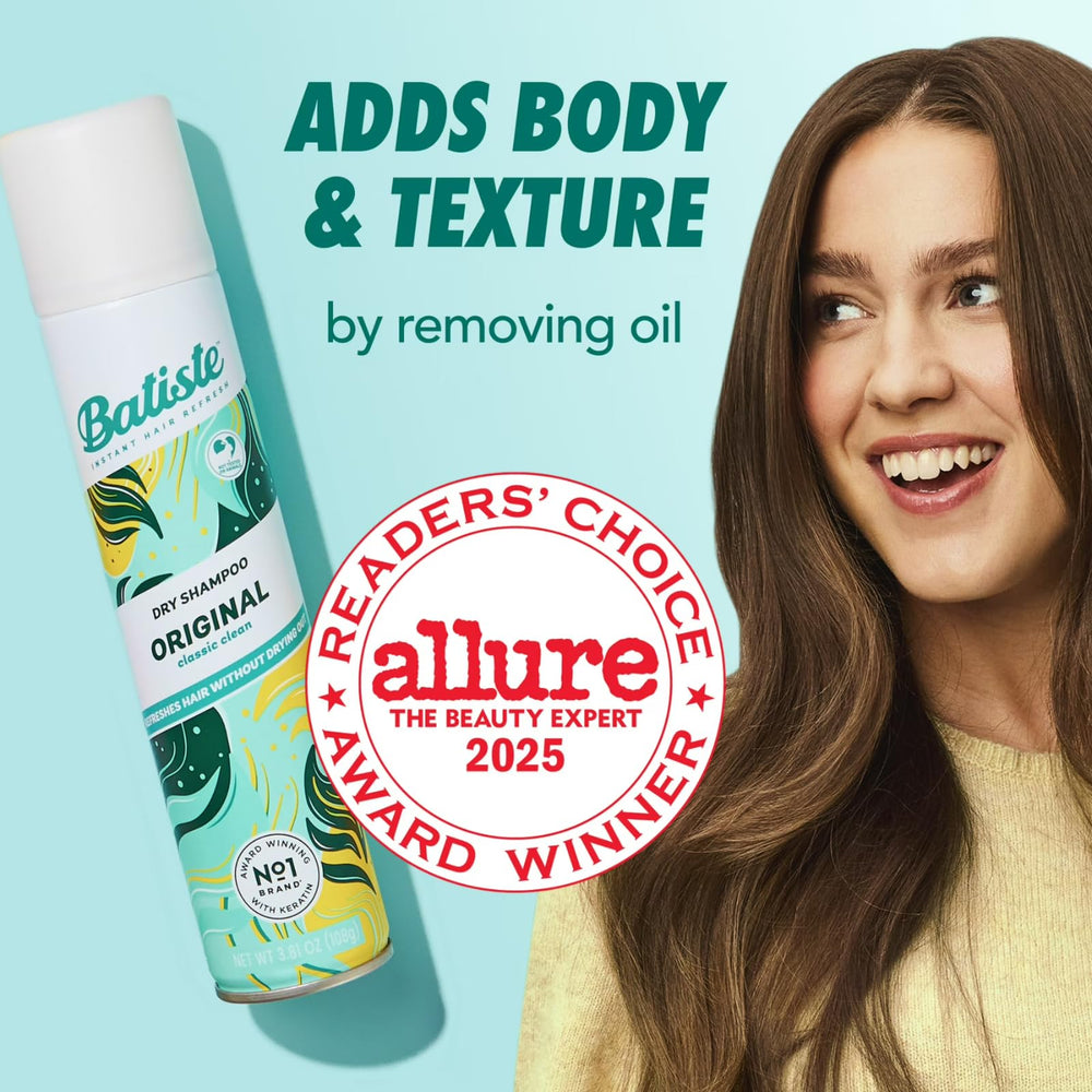 Batiste styled hair after use showcasing refreshed look and improved texture benefit