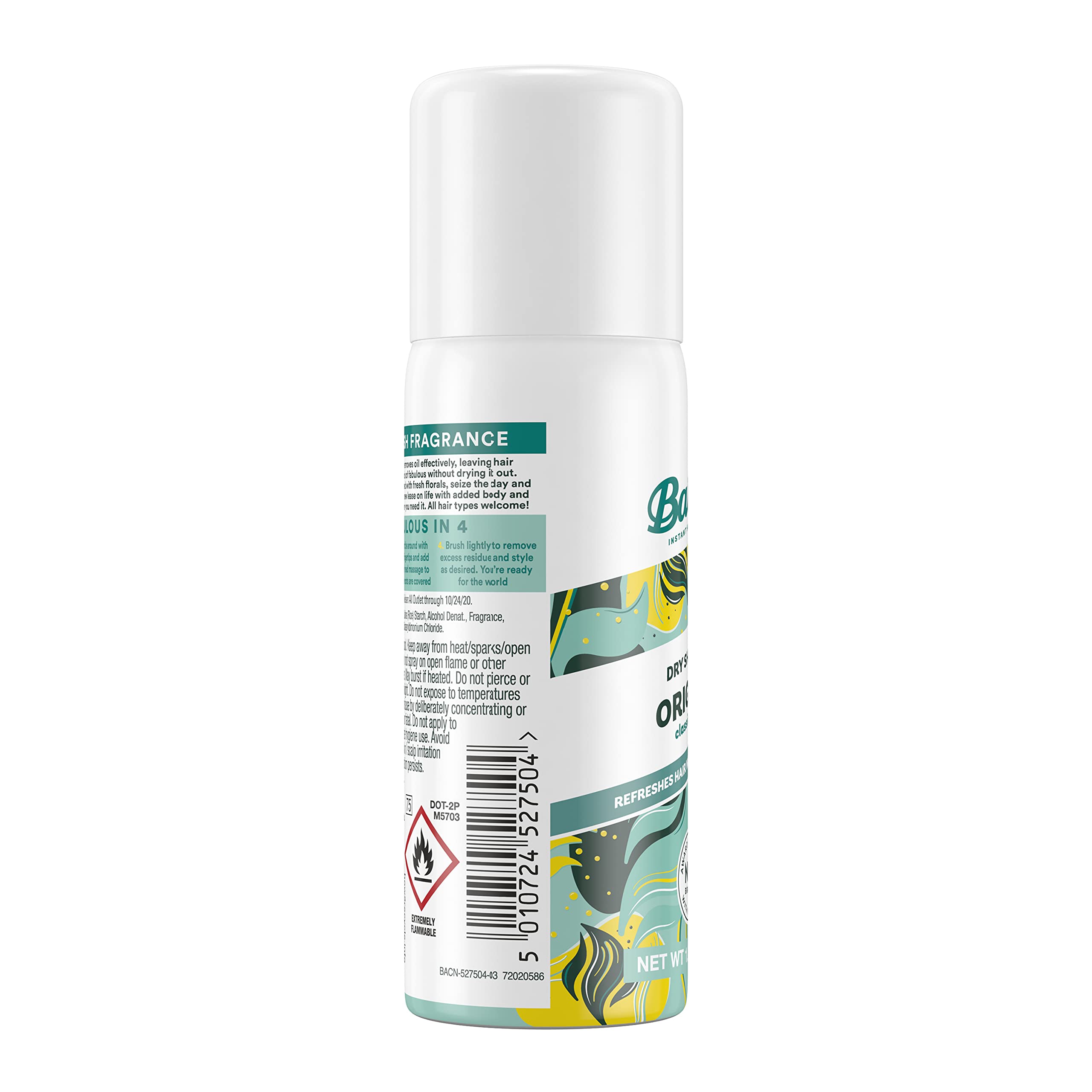 Batiste original in a toiletry bag while traveling for convenient on-the-go refresh