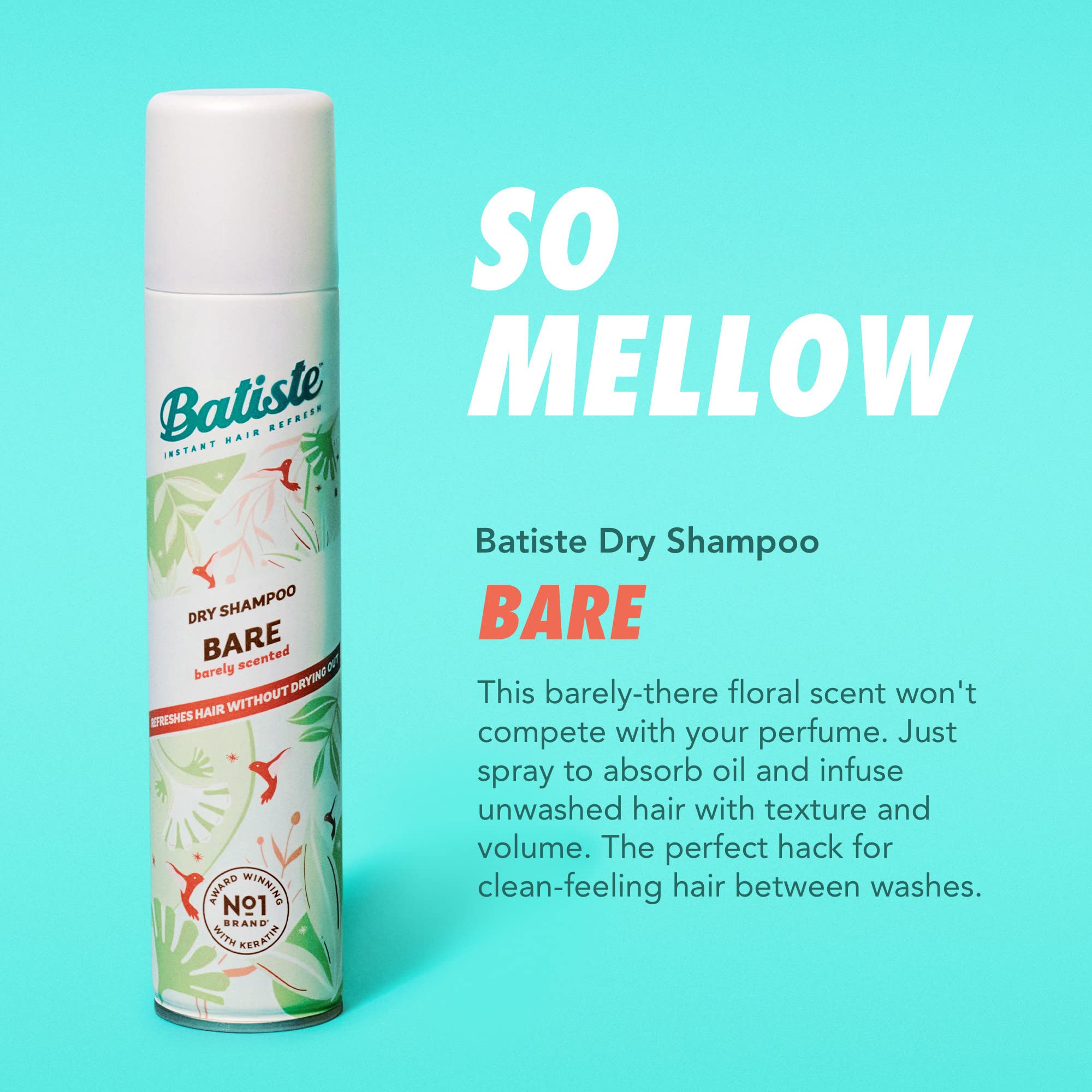 Hand holding Batiste 6.35 oz bottle to show scale