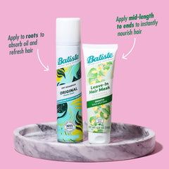 Batiste size and contents display with jar next to measuring spoon