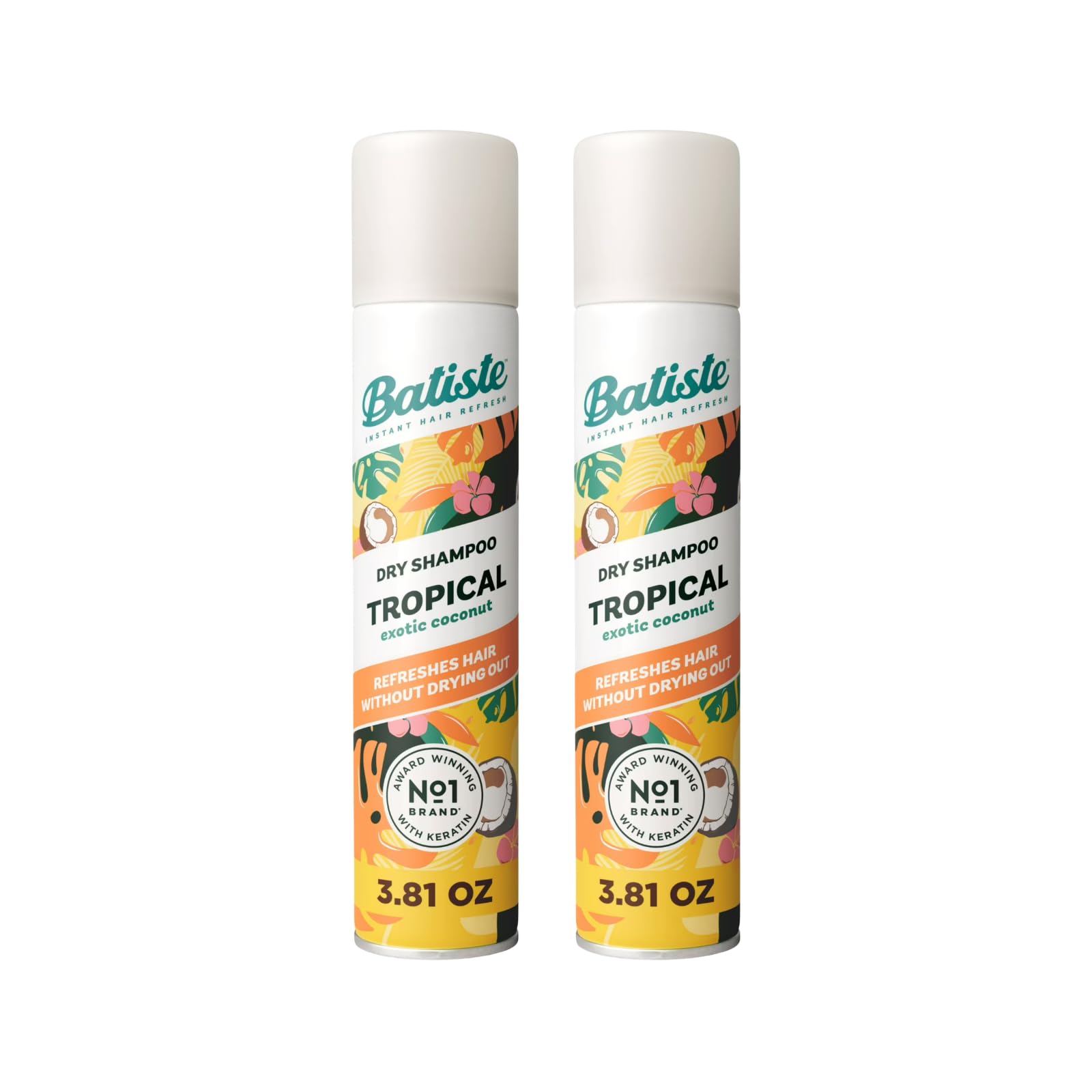 Batiste front packaging showing two bottles and tropical branding for easy storage