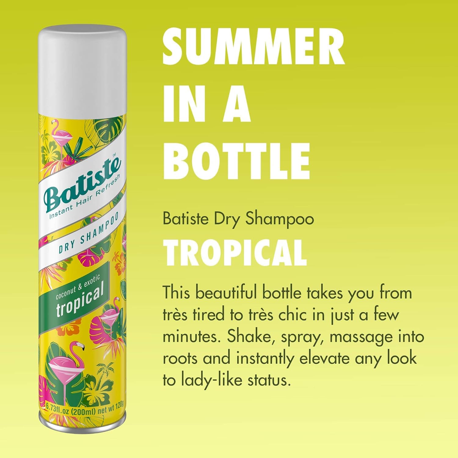 Batiste size comparison beside travel items highlighting handbag convenience