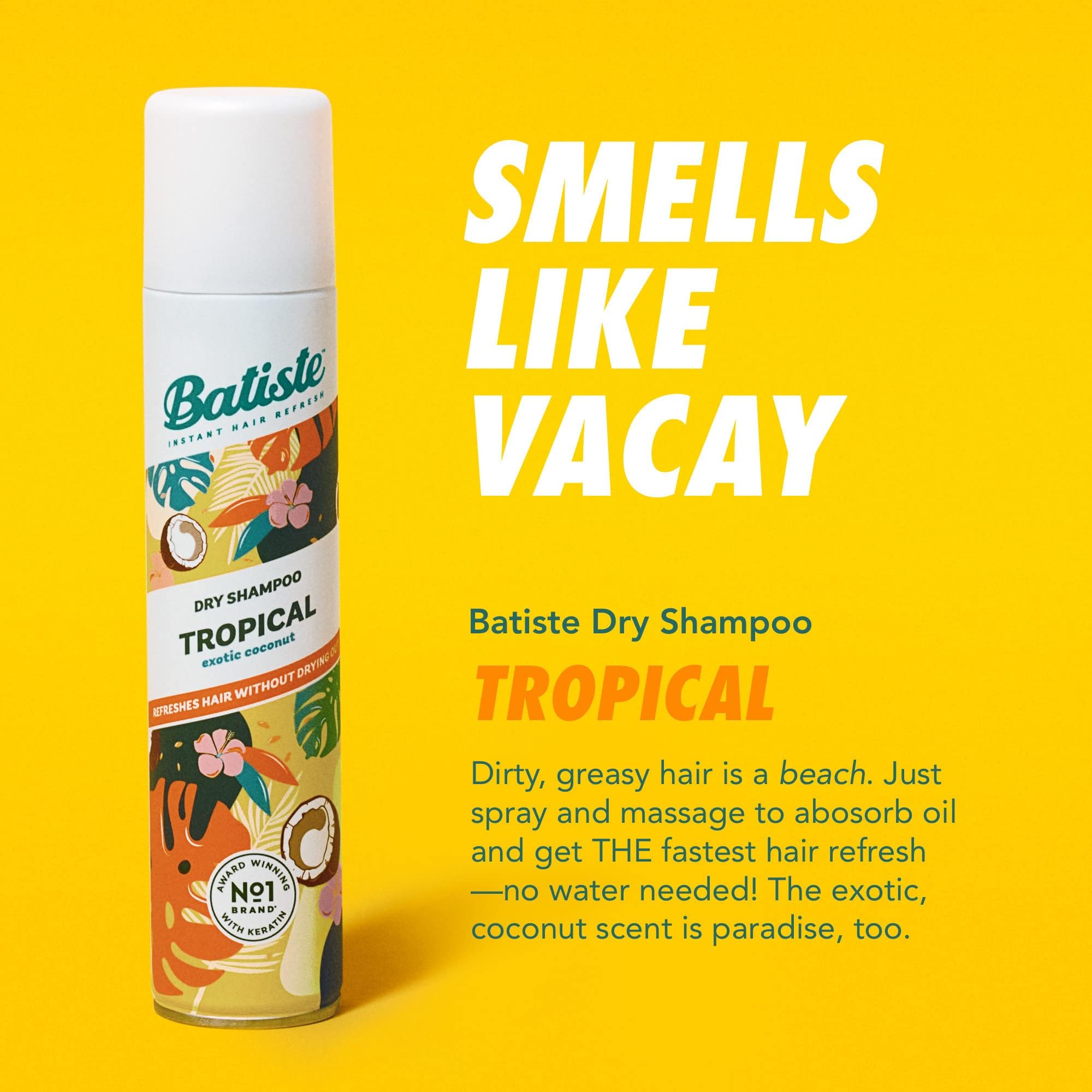 Batiste before and after texture comparison showing fuller, more voluminous hair result